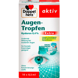 Doppelherz Augen-Tropfen 0,4% Hyaluron EXTRA (10x0,5ml)