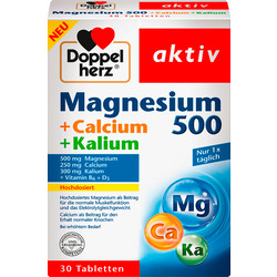 Doppelherz Magnesium 500 + Calcium + Kalium Tabletten (30 Stück)