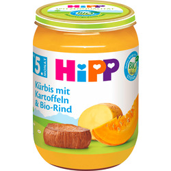 Hipp Babymenü Kürbis mit Kartoffeln & Bio-Rind nach dem 4. Monat/ ab dem 5.Monat