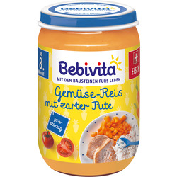 Bebivita Menü Gemüse-Reis mit zarter Pute ab 8. Monat