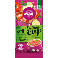 Davert Zwischenmahlzeit, Quinoa-Cup mit Tomaten & Kräuter