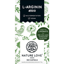 Nature Love L-Arginin Kapseln 365 St.