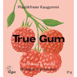True Gum Kaugummi Himbeere & Vanille, zuckerfrei