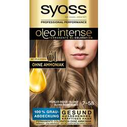 Syoss Oleo Intense Haarfarbe Smoky Blondes Kühles Beige-Blond 7-58, 1 St