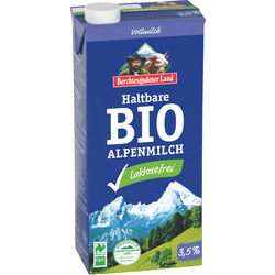 Berchtesgadener Land Milch, haltbare Alpenmilch, 3,5% Fett, laktosefrei