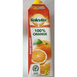 Solevita Inhaltsstoffe 100% & Erfahrungen Direktsaft Orange