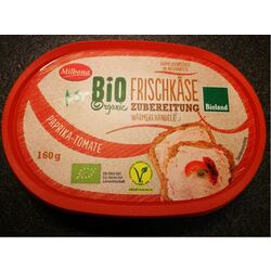 Milbona Bio Organic Frischkäsezubereitung Paprika-Tomate, Bioland