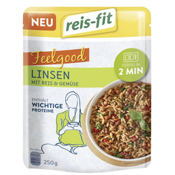 Reis-Fit Reisgericht "Feelgood", Linsen mit Reis & Gemüse