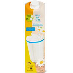 Halbentrahmte Milch mit 1,5% Fett, laktosefrei.