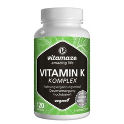 Vitamaze Vitamin K1 + K2 Komplex hochdosiert Vegan