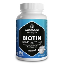Vitamaze Biotin 10 mg hochdosiert Vegan