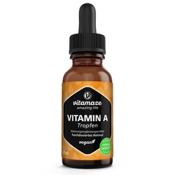 Vitamaze Vitamin A 500 µg hochdosiert Tropfen Vegan
