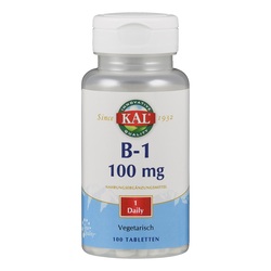 Supplementa KAL Vitamin B1 Thiamin 100 mg Tabletten Vegan