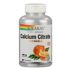 Supplementa Solaray Calciumcitrat 1000 mg Kautabletten mit Orangen-Geschmack Vegan