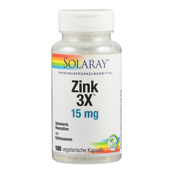 Supplementa Solaray Zink 3X 15 mg Kapseln