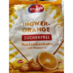 Ingwer orange Zuckerfrei Hustenbonbons 