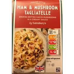 Italian Style Ham and Mushroom Tagliatelle