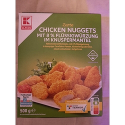zarte Chicken Nuggets mit 8% Flüssigwürzung im Knuypermantel