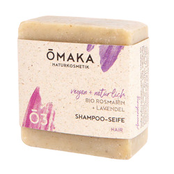 ŌMAKA Festes Shampoo mit BIO Rosmarinöl und Lavendel