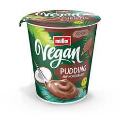 Müller Vegan Pudding auf Kokosbasis Schoko