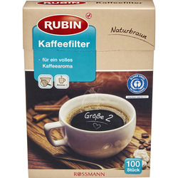 RUBIN Kaffeefilter naturbraun Gr. 2