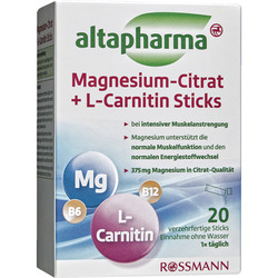 altapharma Magnesium-Citrat + L-Carnitin Sticks