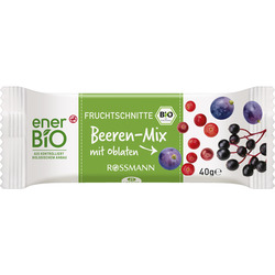enerBiO Fruchtschnitte Beeren-Mix mit Oblaten