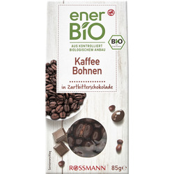 enerBiO Kaffee Bohnen in Zartbitterschokolade