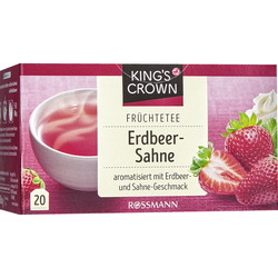 KING'S CROWN Früchtetee Erdbeer-Sahne
