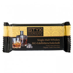 STYX Schokoladenmanufaktur BIO-Edelbitterschokolade gefüllt mit Single-Malt Whiskey-Ganache 70g