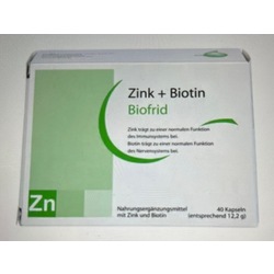 ZINK + Biotin Kapseln, 40 Kapseln Biofrid GmbH & Co. KG