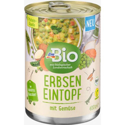 dmBio Eintopf, Erbsen-Eintopf mit Gemüse, 400 g