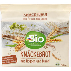 dmBio Brot, Knäckebrot Roggen & Dinkel, 250 g