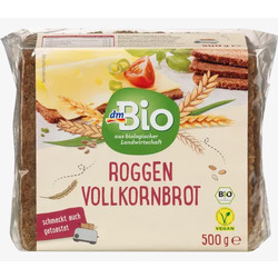 dmBio Brot, Roggen-Vollkorn-Brot, 500 g
