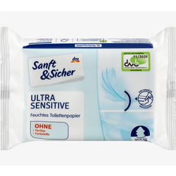 Sanft&Sicher Feuchtes Toilettenpapier Ultra Sensitive, 50 St