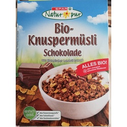 Spar Natur Pur Knusper Bio-Müsli Schokolade