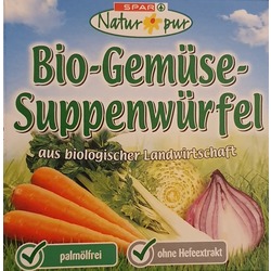 Spar Natur pur Bio-Gemüse-Suppenwürfel ohne Hefeextrakt palmölfrei