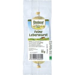 Ökoland Bio Leberwurst fein, 50 g