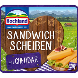 Hochland Sandwich Scheiben mit Cheddar