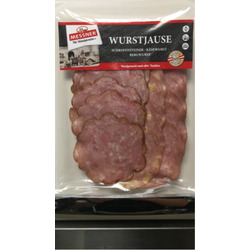 Wurstjause schrofensteiner-Käsewurst-Bergwurst Handgemacht nach alter Tradition 120g