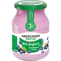 Andechser Natur - Bio-Jogurt: Heidelbeere Cassis, Mild