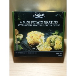 Deluxe 4 Mini Potato Gratins with Savoury Broccoli Florets & Cheese