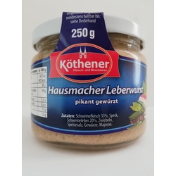 Köthener - Hausmacher Leberwurst: Pikant gewürzt, 250 g