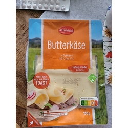 Butterkäse in Scheiben 50% Fett i. Tr.
