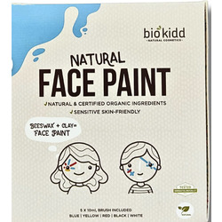 BioKidd Natural Face Paint, 10 Water Based Colours